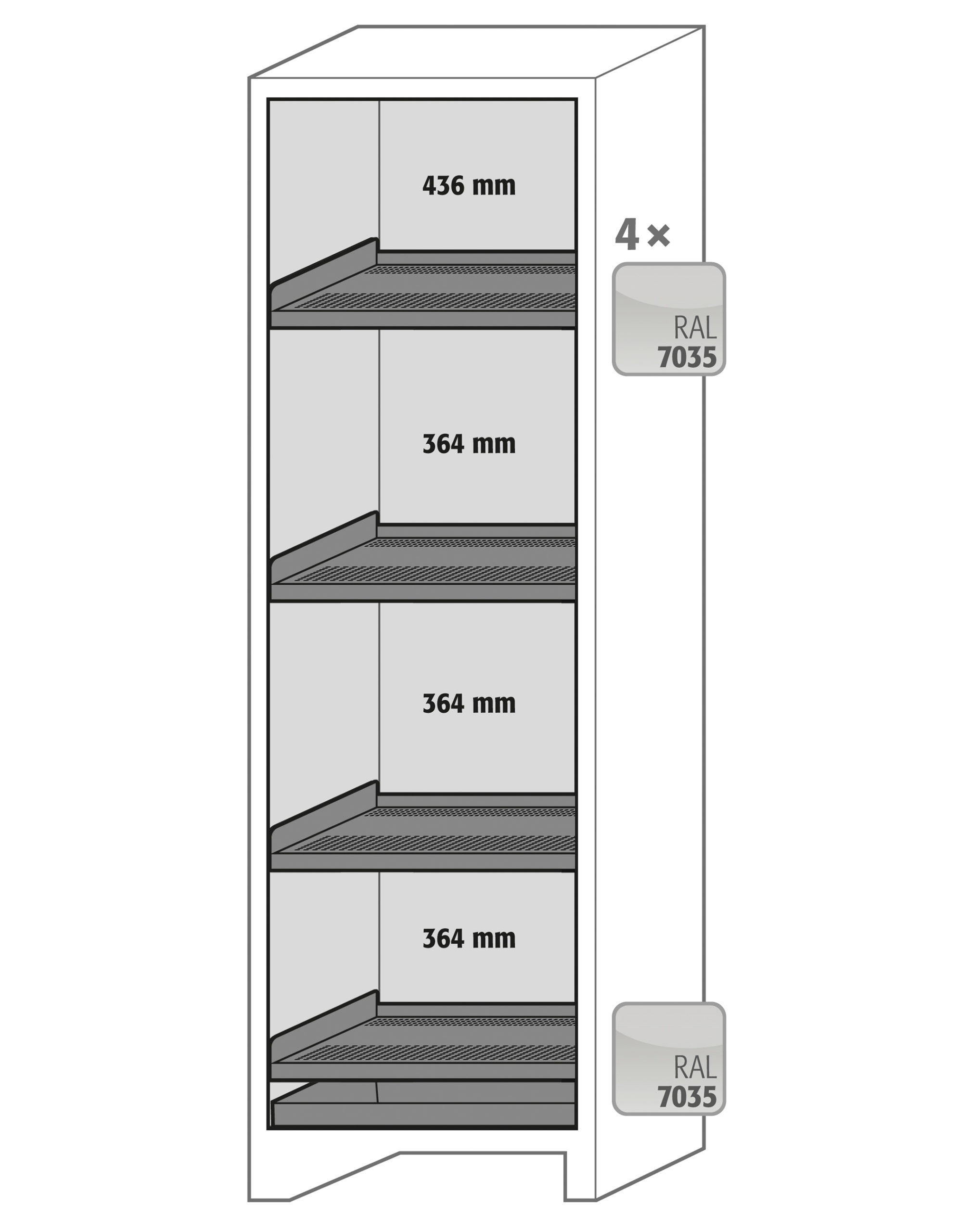 Brannklassifisert batteriskap SLA S600 - Bilde 2